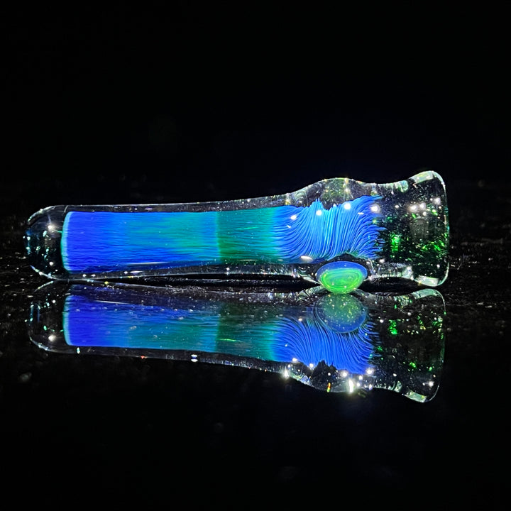 Thick Exp Green Chillum Glass Pipe Chuck Glass   