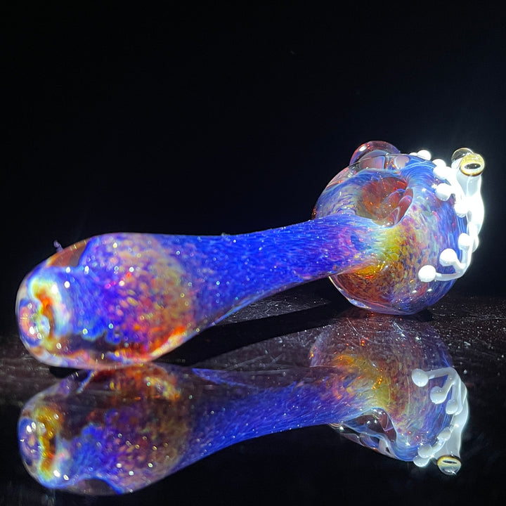 Fancy Magic Mushroom White Frog Spoon Glass Pipe Beezy Glass   