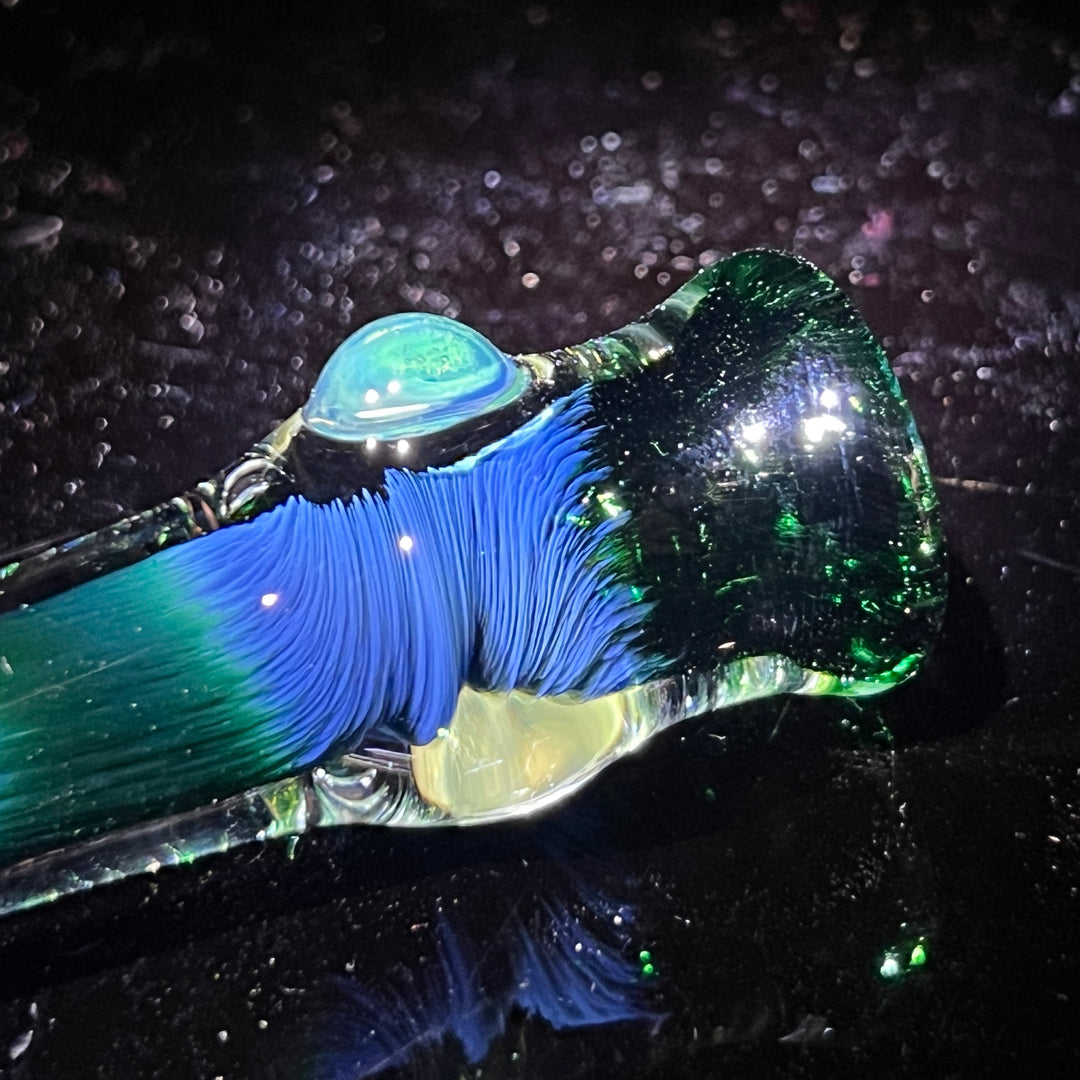 Thick Exp Green Chillum Glass Pipe Chuck Glass   