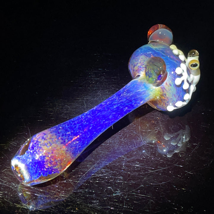 Fancy Magic Mushroom White Frog Spoon Glass Pipe Beezy Glass   