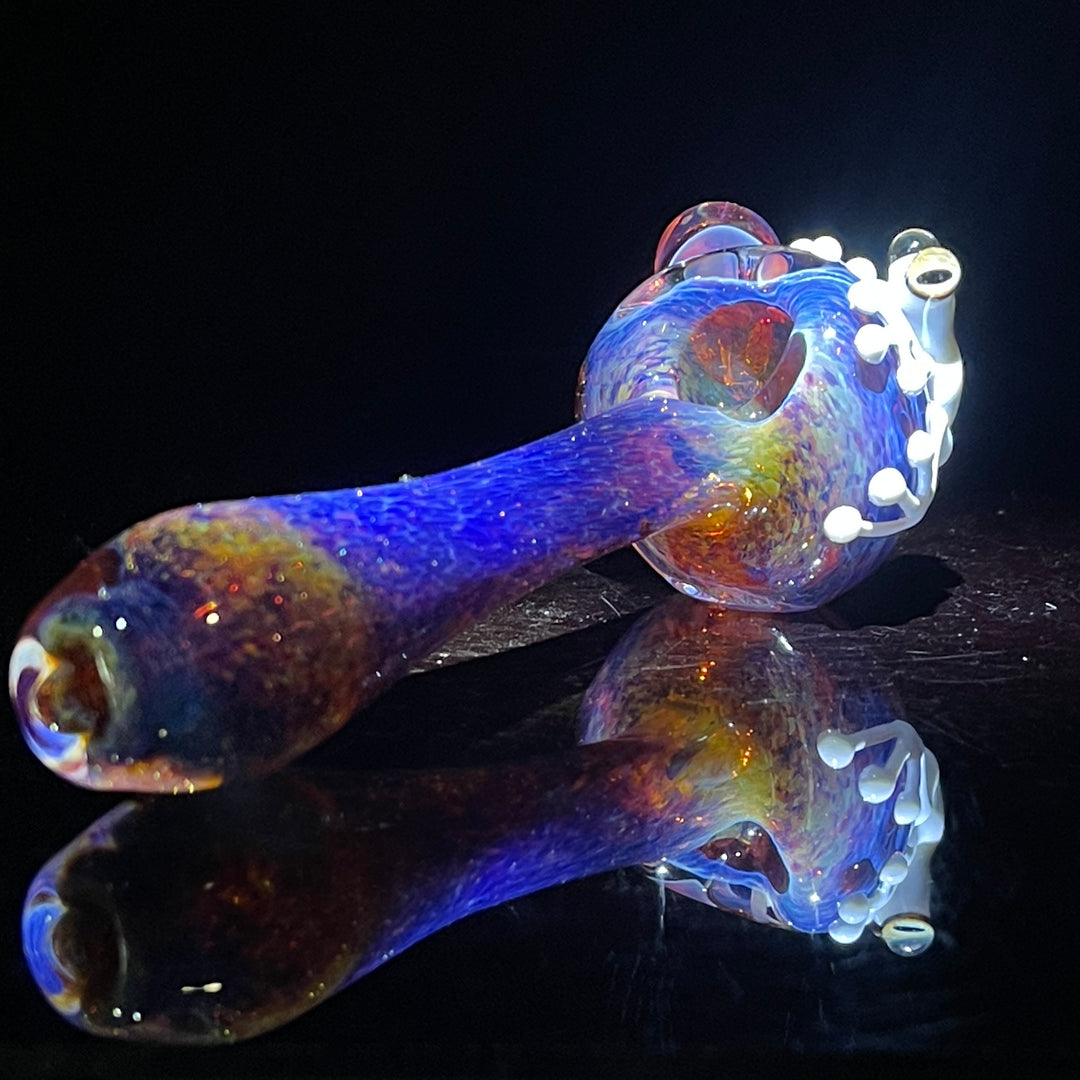 Fancy Magic Mushroom White Frog Spoon Glass Pipe Beezy Glass   