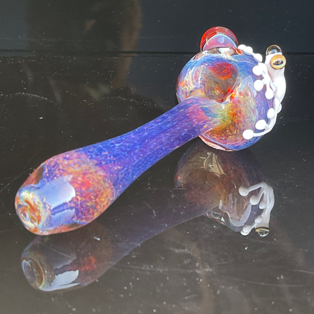 Fancy Magic Mushroom White Frog Spoon Glass Pipe Beezy Glass   