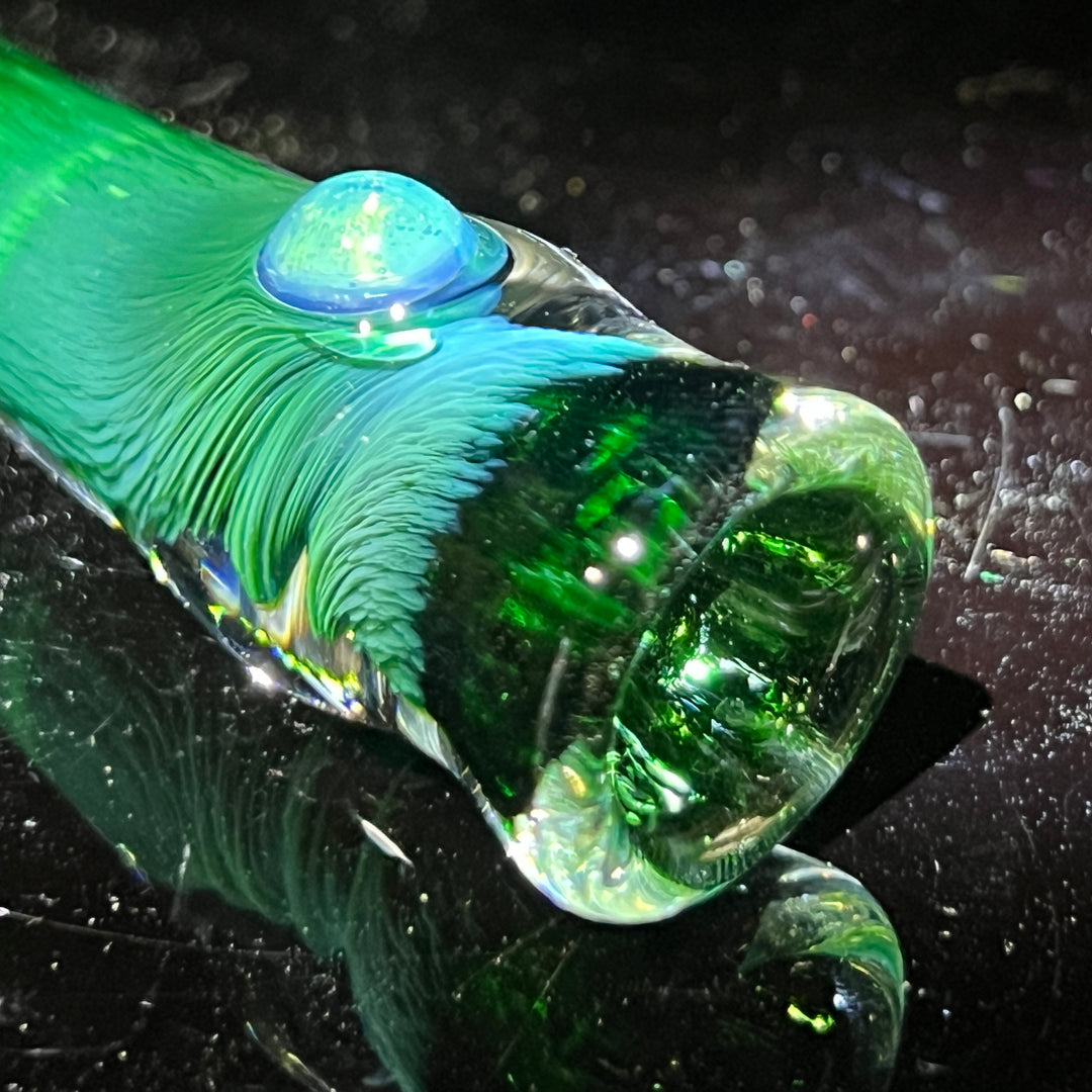 Thick Exp Green Chillum Glass Pipe Chuck Glass   