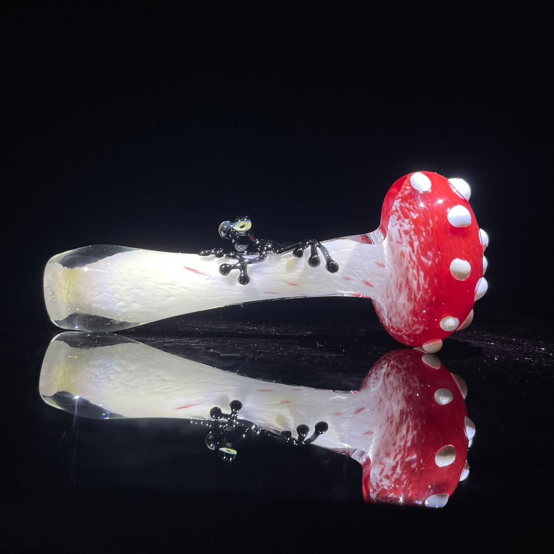 Fancy Magic Mushroom Frog Spoon Glass Pipe Beezy Glass   