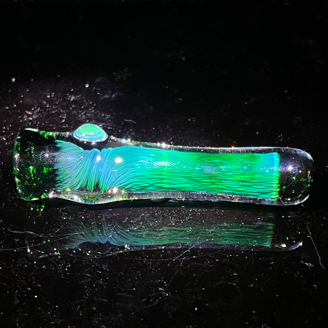 Thick Exp Green Chillum Glass Pipe Chuck Glass   