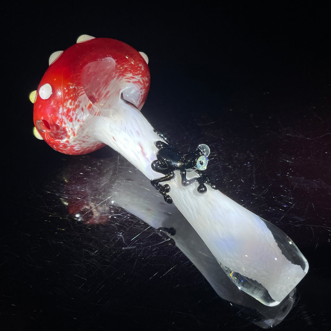 Fancy Magic Mushroom Frog Spoon Glass Pipe Beezy Glass   