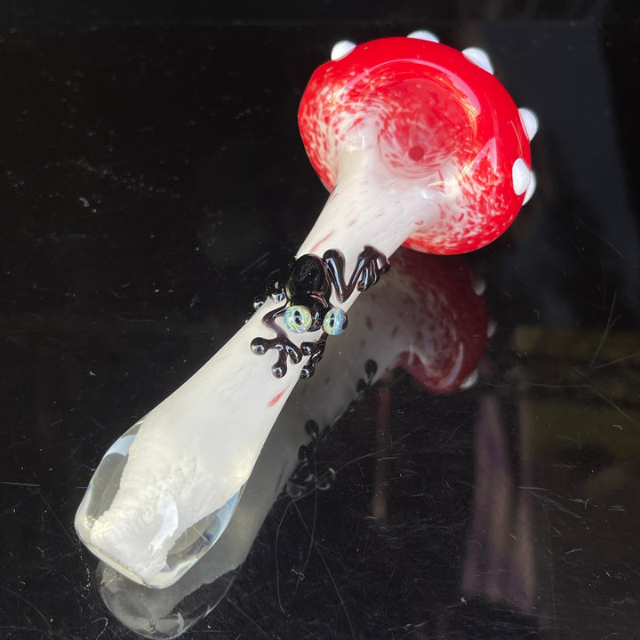 Fancy Magic Mushroom Frog Spoon Glass Pipe Beezy Glass   