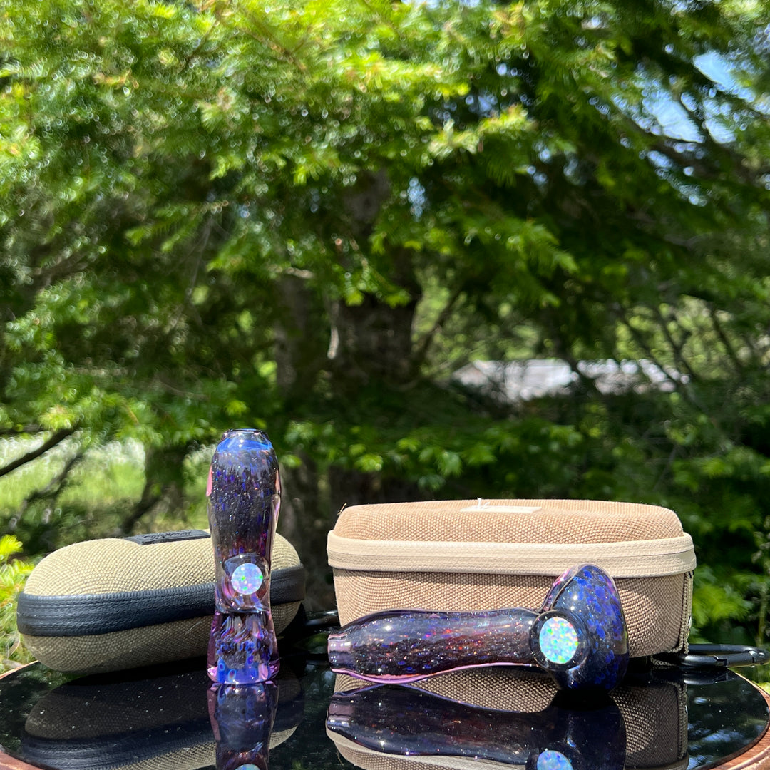 Black Plasma Opal + Case Combo Glass Pipe Tako Glass   