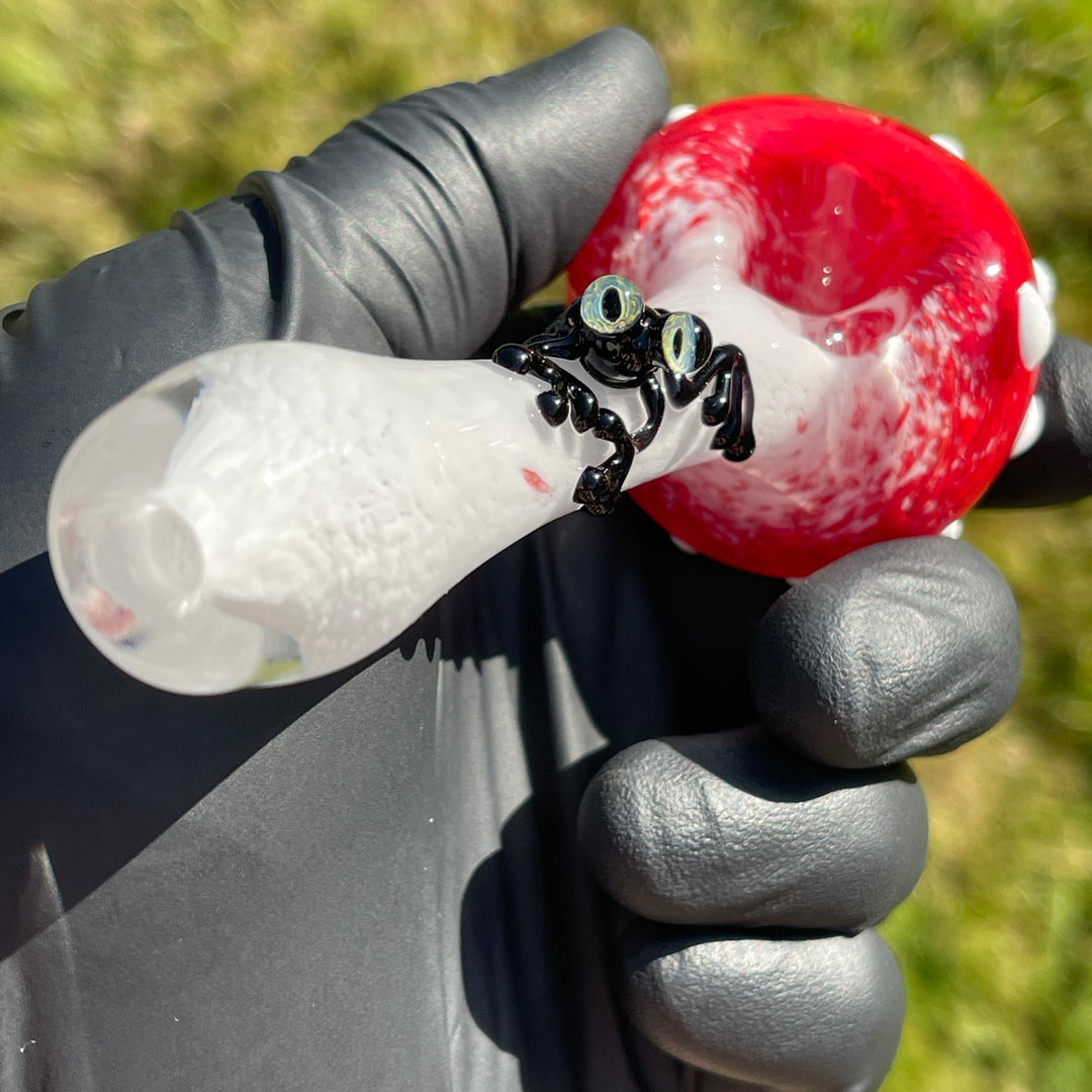 Fancy Magic Mushroom Frog Spoon Glass Pipe Beezy Glass   