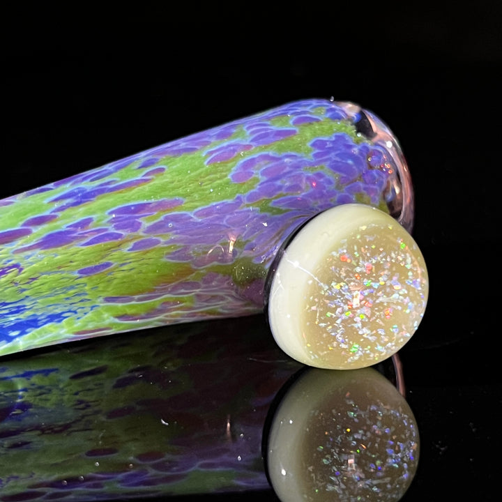 14mm Purple Nebula Pullslide With Crushed Opal Marble Accessory Tako Glass   