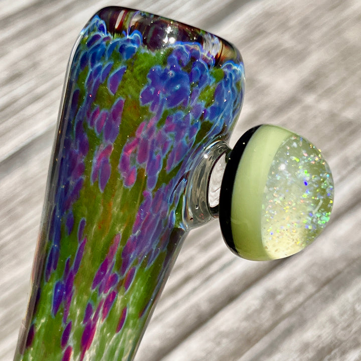 14mm Purple Nebula Pullslide With Crushed Opal Marble Accessory Tako Glass   