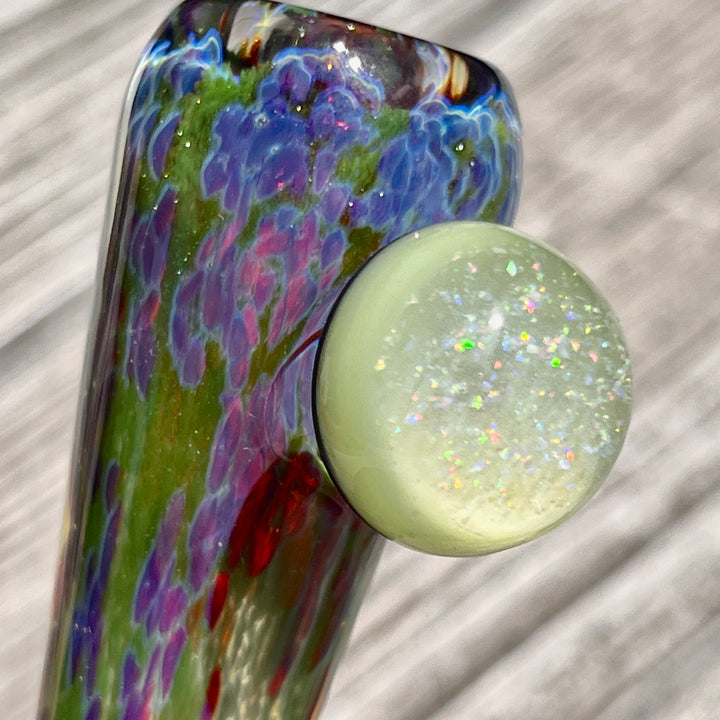 14mm Purple Nebula Pullslide With Crushed Opal Marble Accessory Tako Glass   