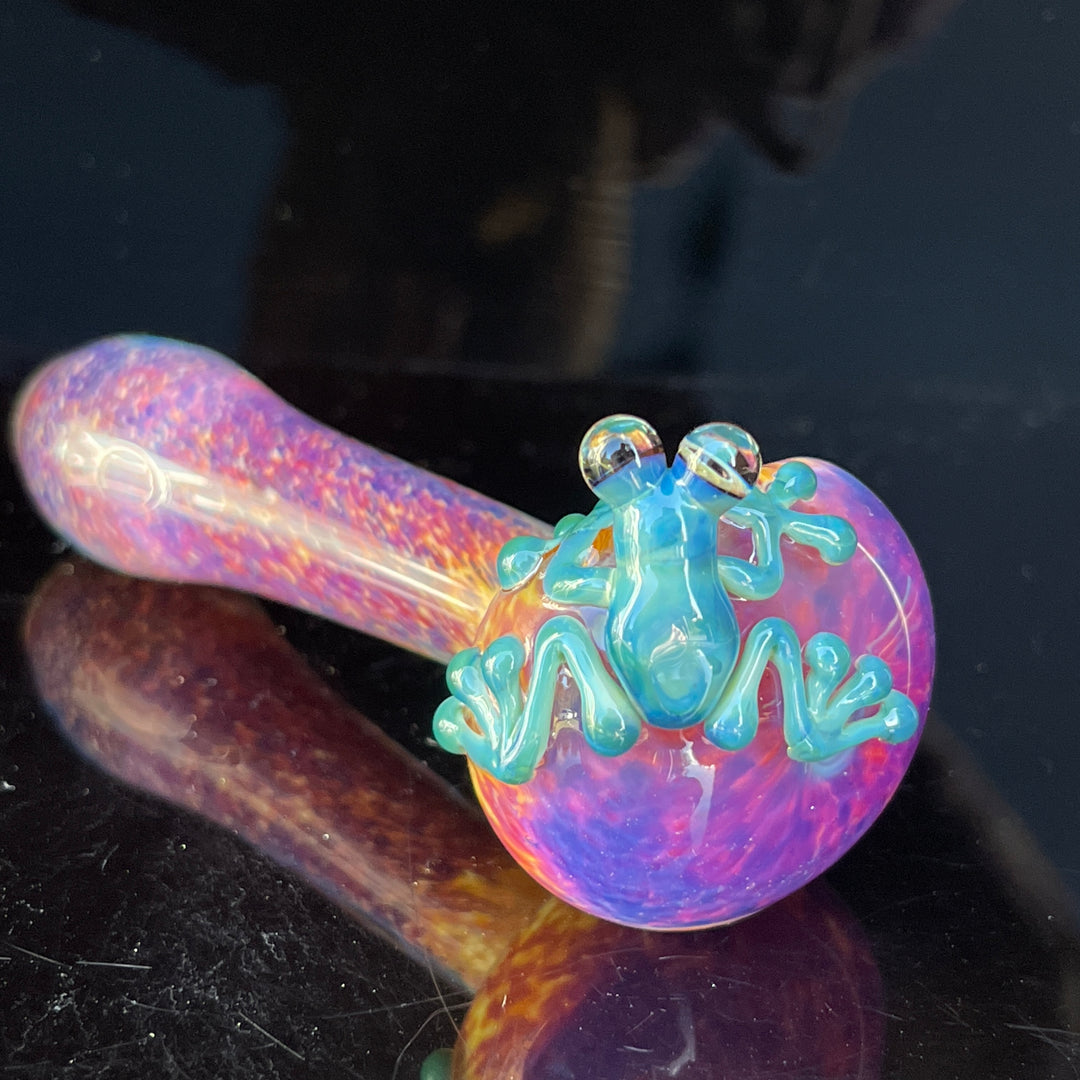 Purple Magic Frog Spoon Glass Pipe Beezy Glass   