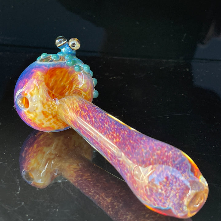 Purple Magic Frog Spoon Glass Pipe Beezy Glass   