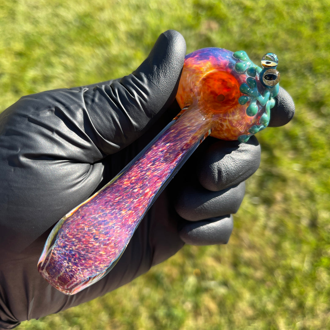 Purple Magic Frog Spoon Glass Pipe Beezy Glass   