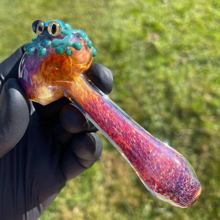 Purple Magic Frog Spoon Glass Pipe Beezy Glass   