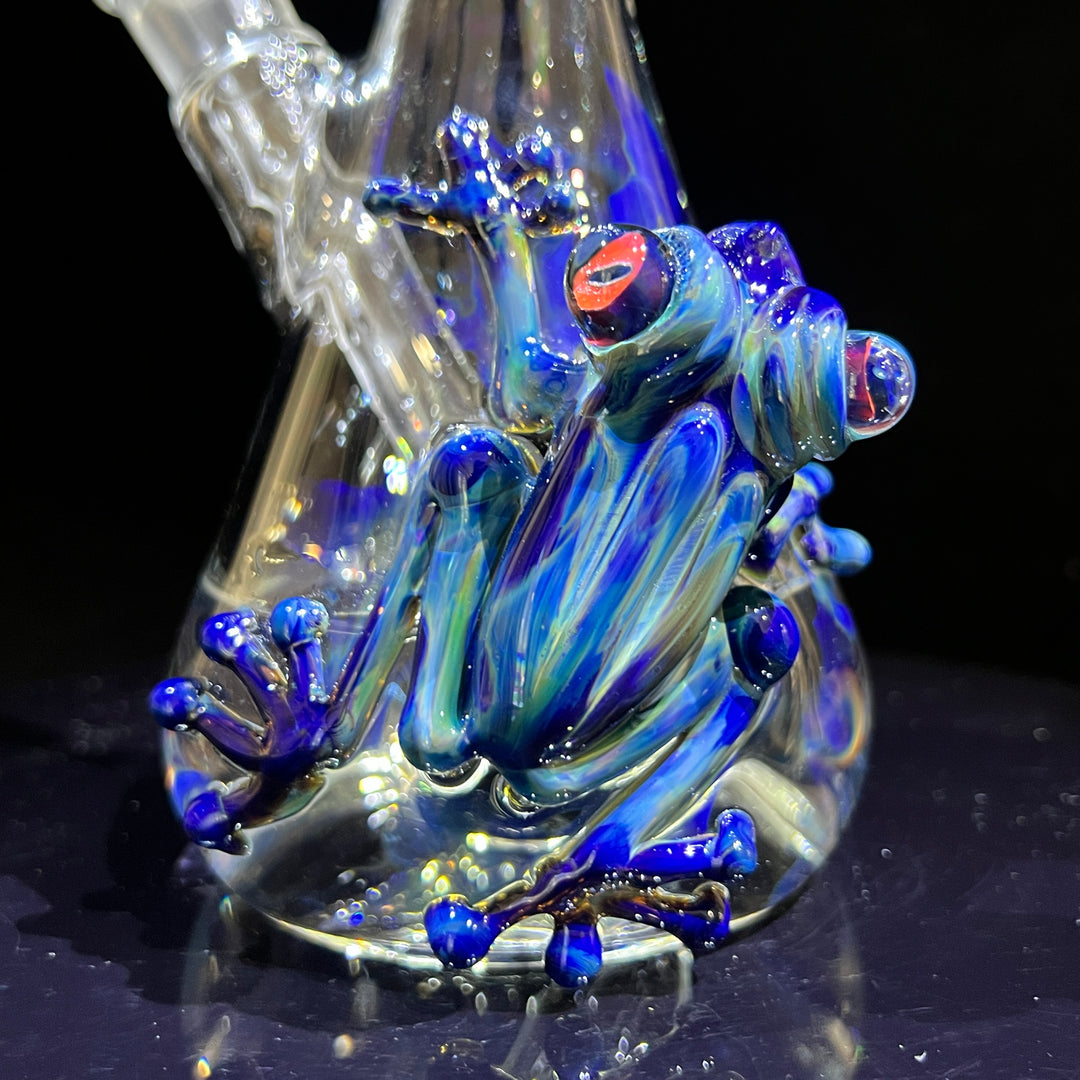 10" Purple Sable Frog Bong Glass Pipe Tako Glass   