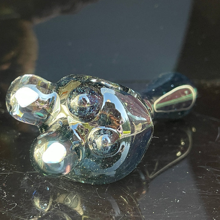 Black Double Opal Pipe Glass Pipe Beezy Glass   