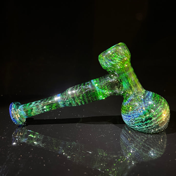 Forest Green Hammer Bubbler Glass Pipe Cose Glass   