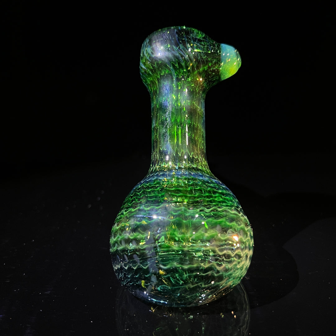 Forest Green Hammer Bubbler Glass Pipe Cose Glass   