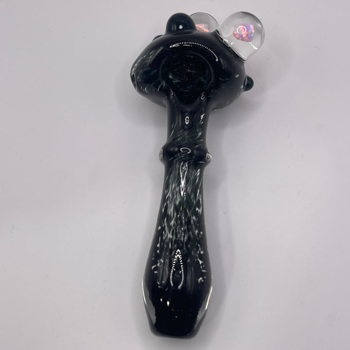 Black Double Opal Pipe Glass Pipe Beezy Glass   