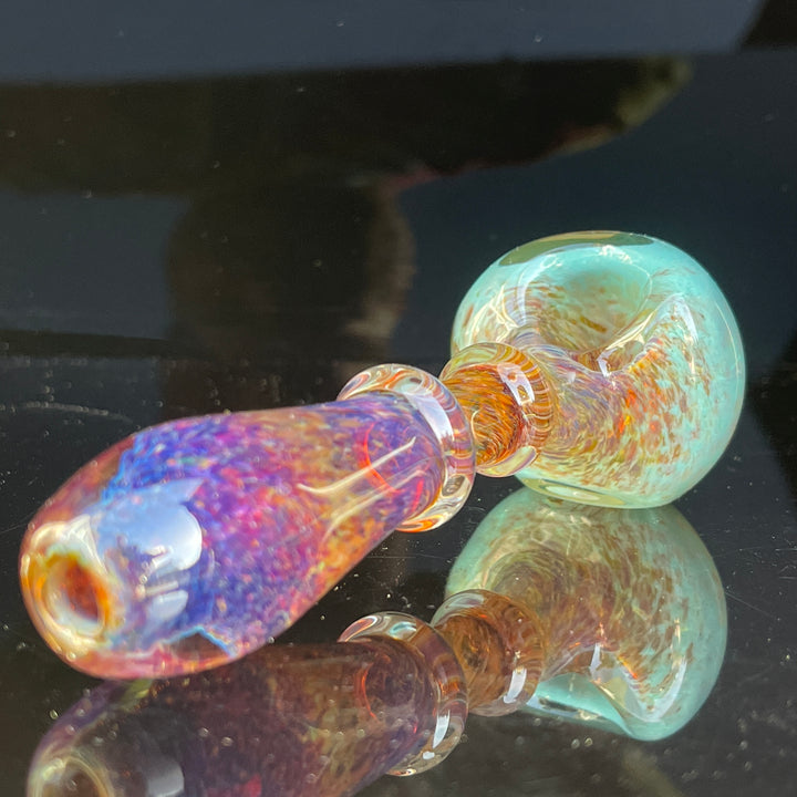 Purple Magic Blue Frit Pipe Glass Pipe Beezy Glass   