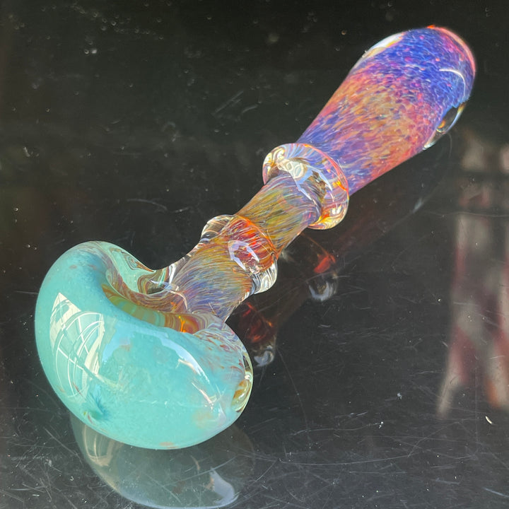 Purple Magic Blue Frit Pipe Glass Pipe Beezy Glass   