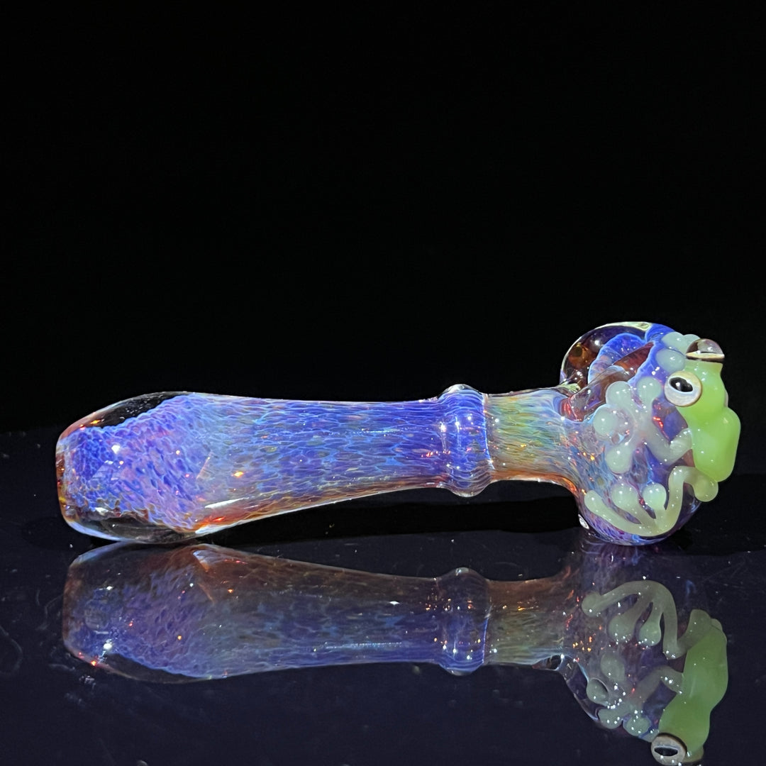 Purple Magic Frog Spoon Glass Pipe Beezy Glass   