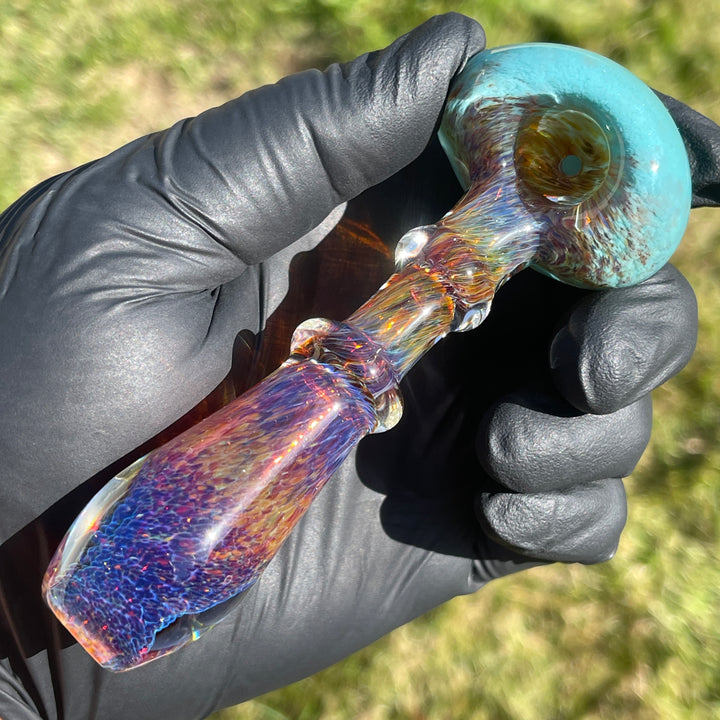 Purple Magic Blue Frit Pipe Glass Pipe Beezy Glass   