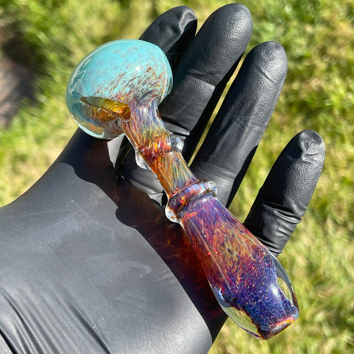 Purple Magic Blue Frit Pipe Glass Pipe Beezy Glass   