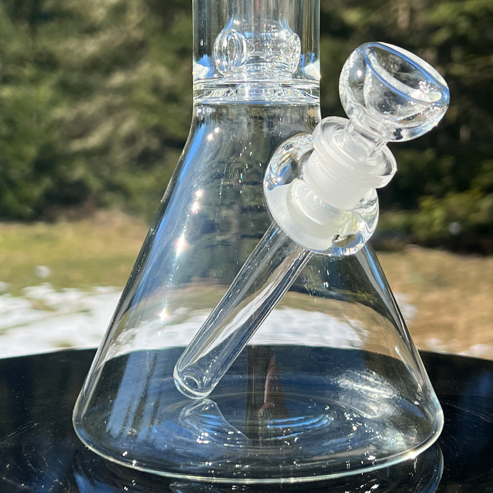 11" Double Perc Beaker Bong Glass Pipe Mary Jane's Glass