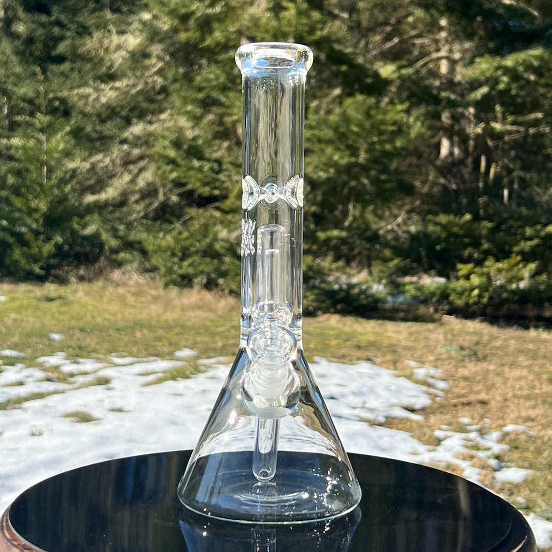 11" Double Perc Beaker Bong Glass Pipe Mary Jane's Glass