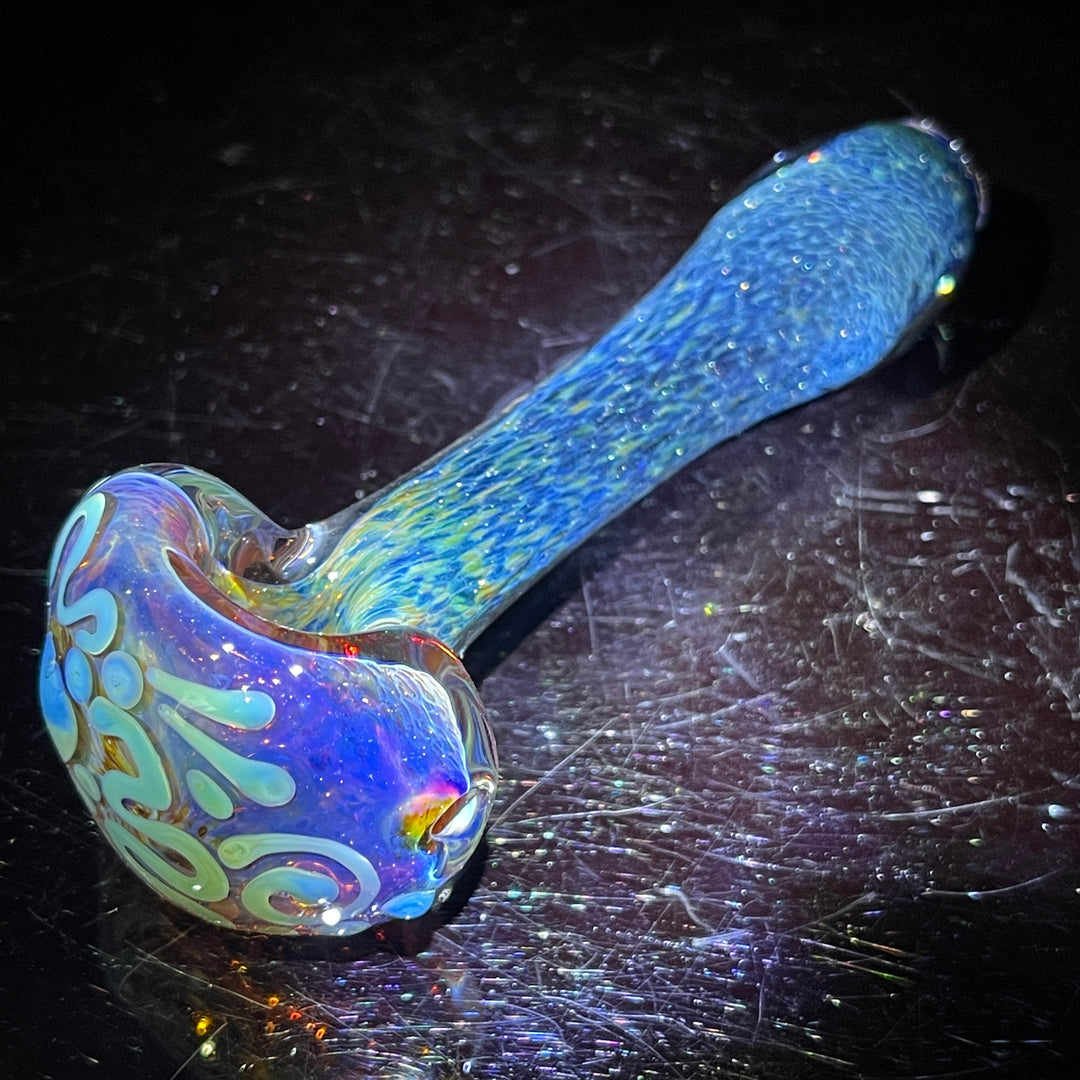 Purple Magic Frit Scribble Pipe Glass Pipe Beezy Glass   