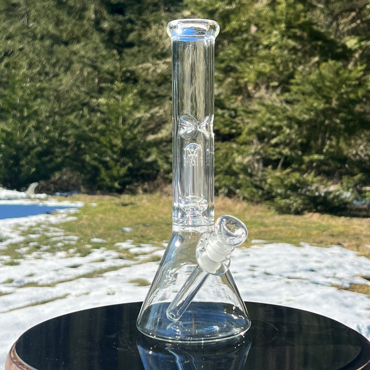 11" Double Perc Beaker Bong Glass Pipe Mary Jane's Glass