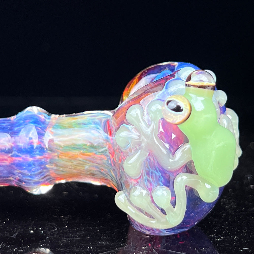 Purple Magic Frog Spoon Glass Pipe Beezy Glass   