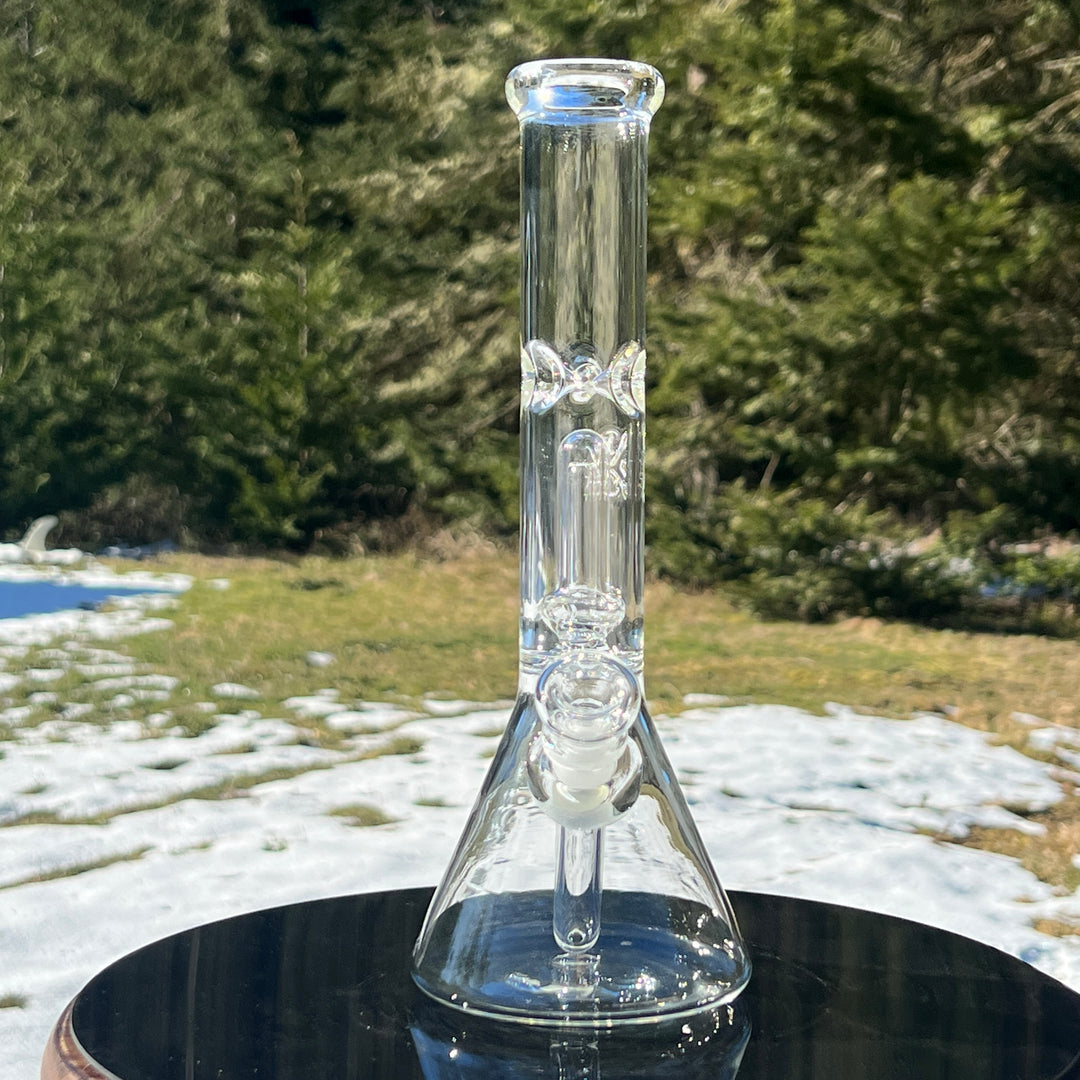 11" Double Perc Beaker Bong Glass Pipe Mary Jane's Glass