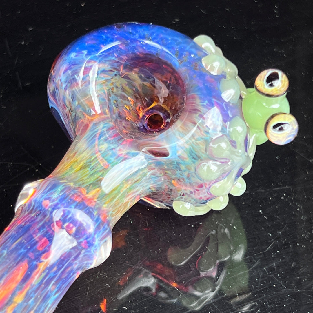 Purple Magic Frog Spoon Glass Pipe Beezy Glass   