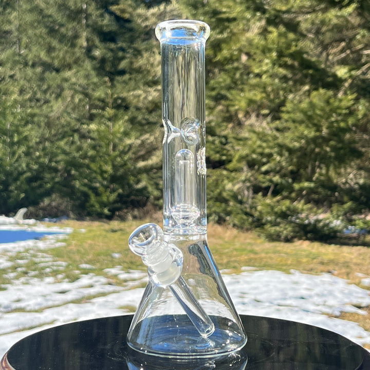 11" Double Perc Beaker Bong Glass Pipe Mary Jane's Glass