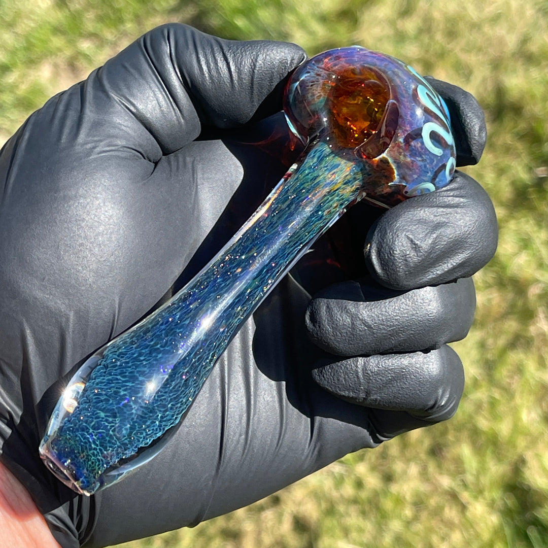 Purple Magic Frit Scribble Pipe Glass Pipe Beezy Glass   