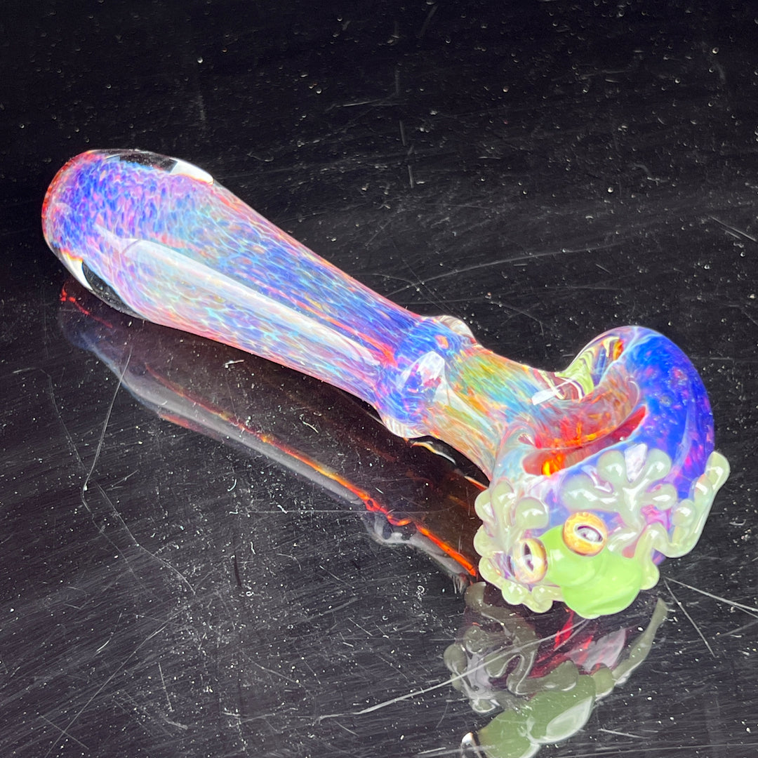 Purple Magic Frog Spoon Glass Pipe Beezy Glass   