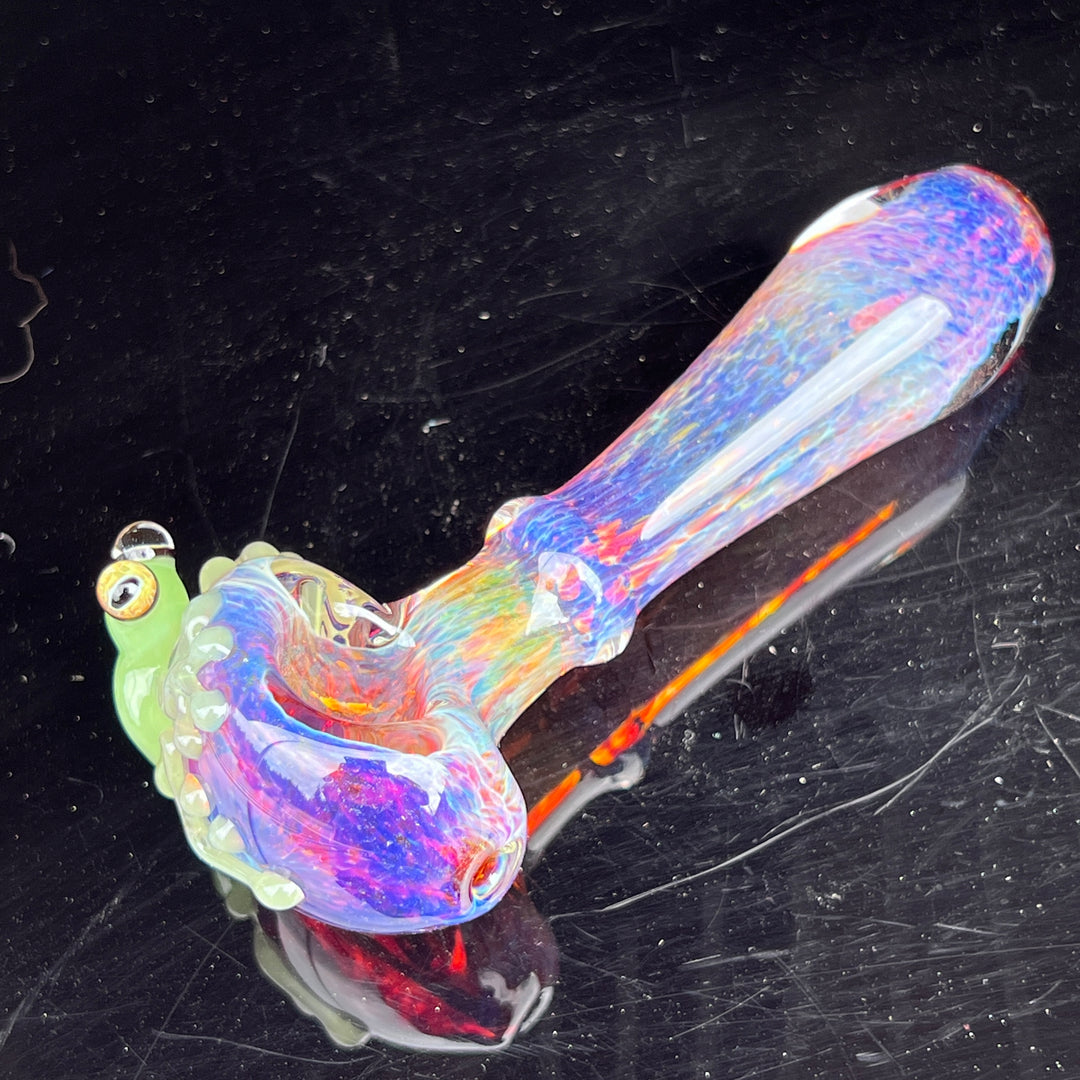 Purple Magic Frog Spoon Glass Pipe Beezy Glass   