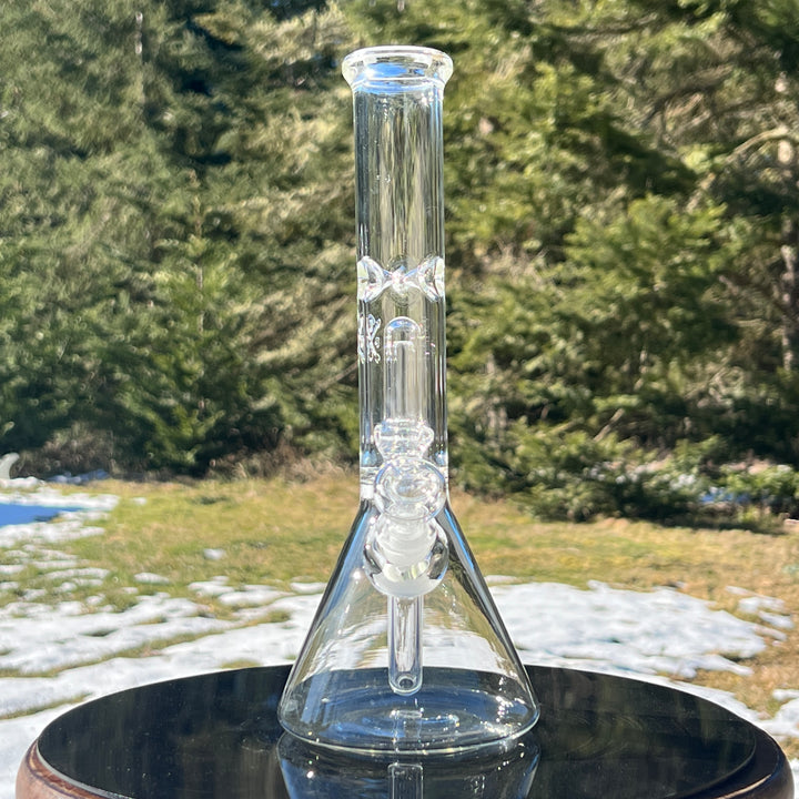 11" Double Perc Beaker Bong Glass Pipe Mary Jane's Glass