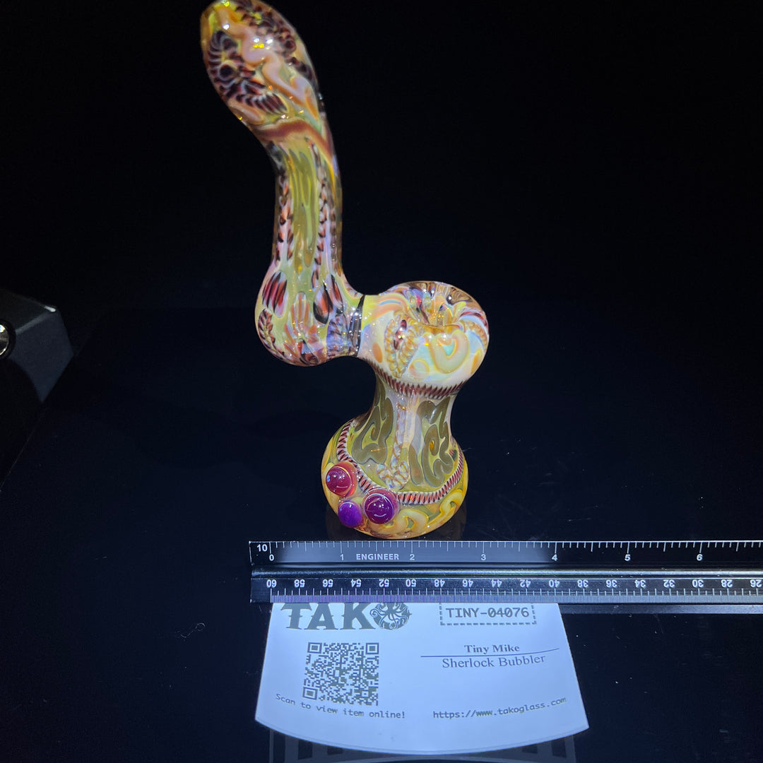 Sherlock Bubbler Glass Pipe Tiny Mike   