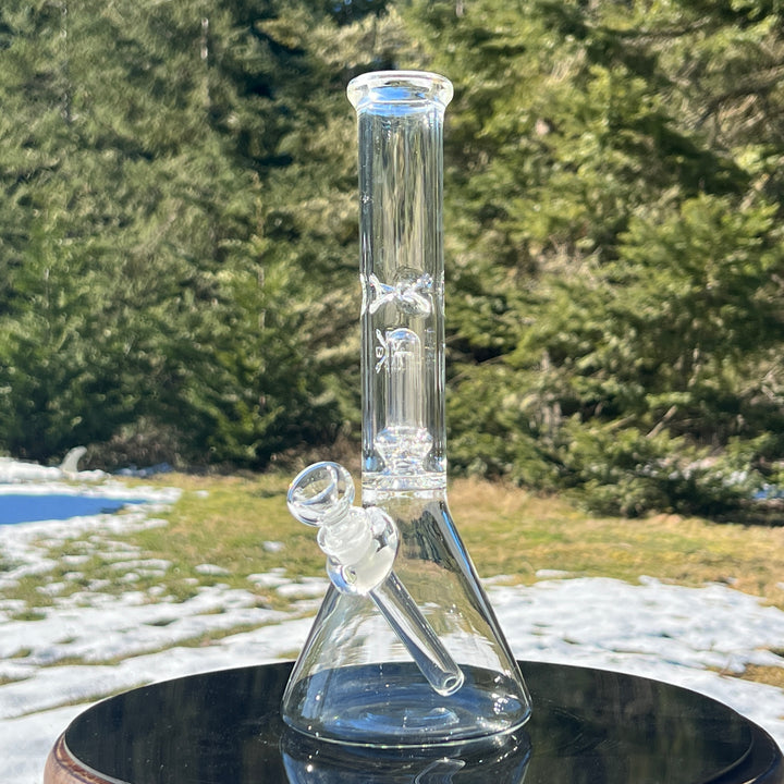 11" Double Perc Beaker Bong Glass Pipe Mary Jane's Glass