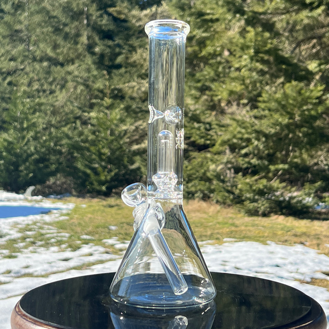 11" Double Perc Beaker Bong Glass Pipe Mary Jane's Glass