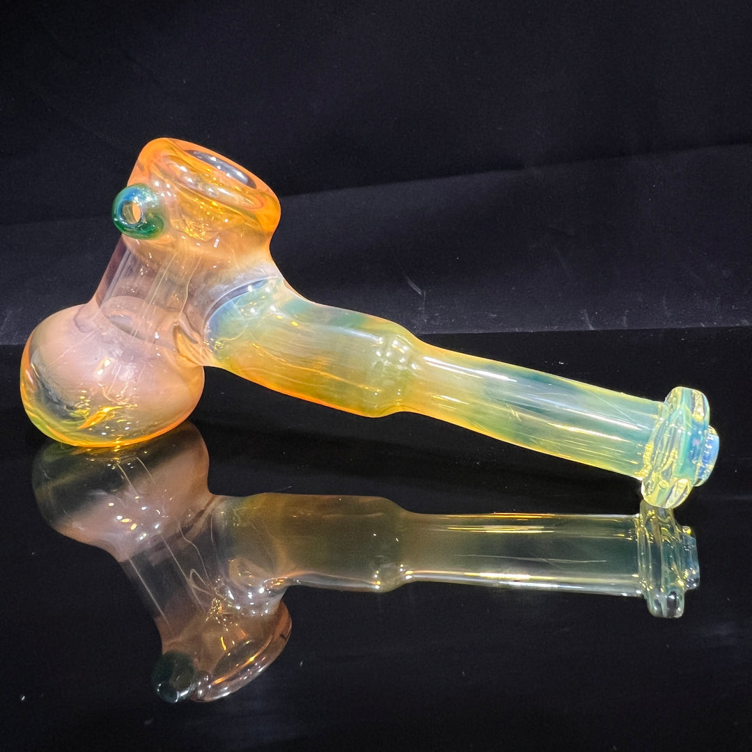 Silver Fume Hammer Bubbler Glass Pipe Cose Glass   