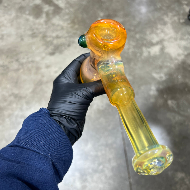 Silver Fume Hammer Bubbler Glass Pipe Cose Glass   