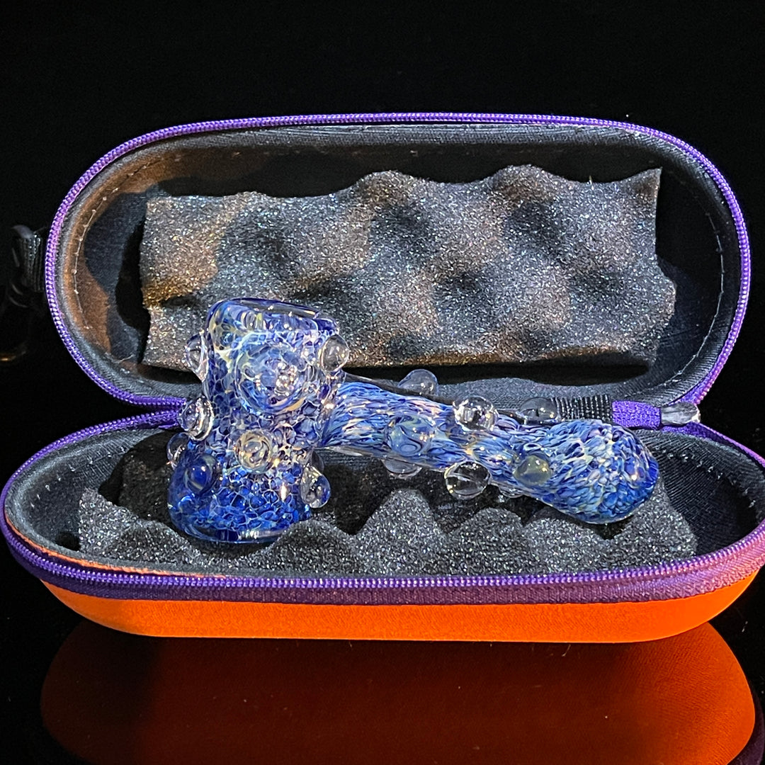 Ocean Blue Marble Hammer + Case Combo Glass Pipe TG