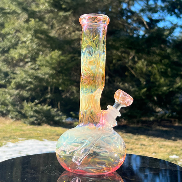 9.5" Fumed Swirl Bubble Bong Glass Pipe Mary Jane's Glass