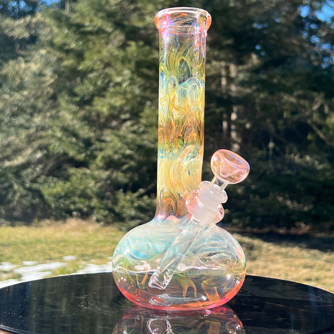 9.5" Fumed Swirl Bubble Bong Glass Pipe Mary Jane's Glass